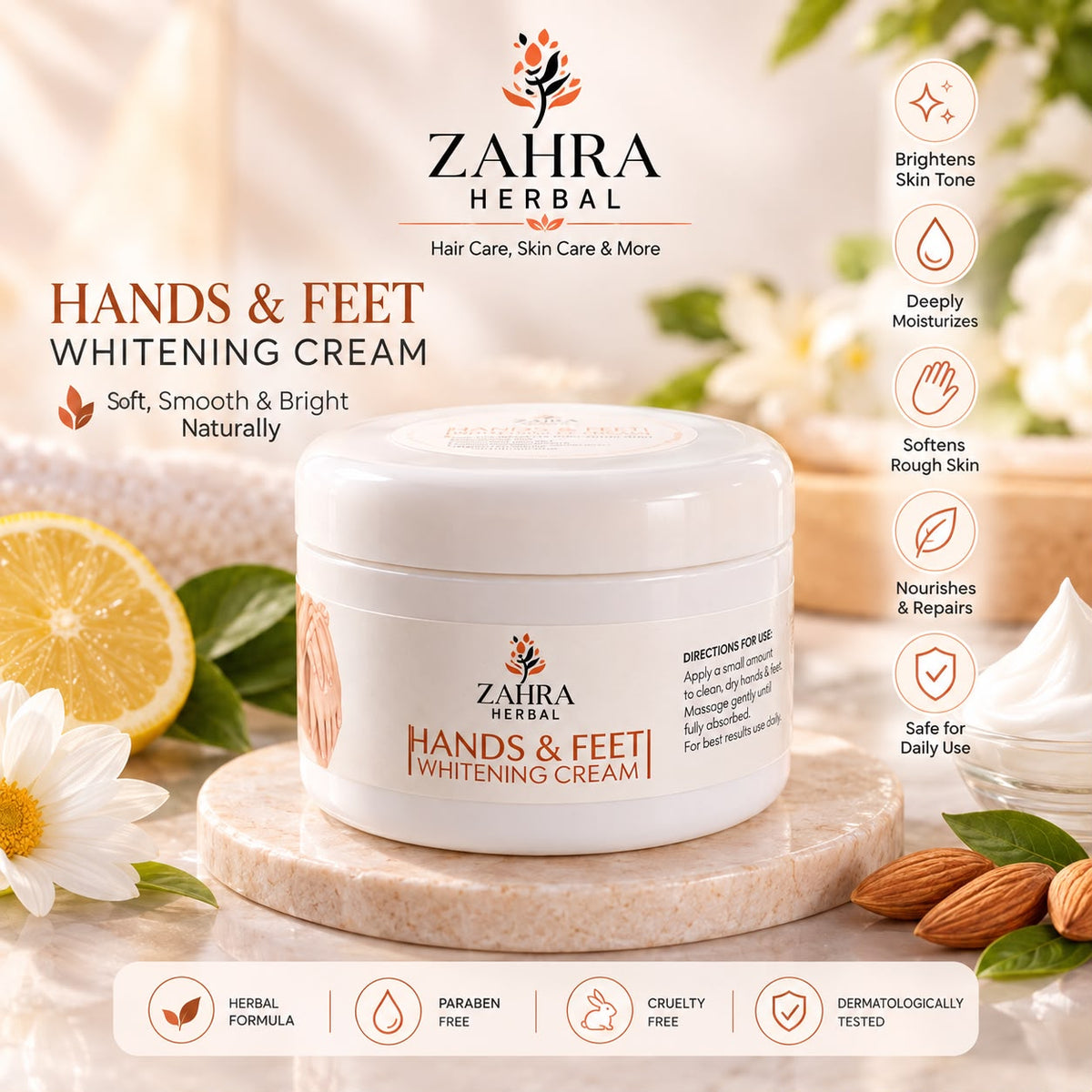 Zahra Herbal Hands & Feet Whitening Cream